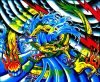 colored dragon image tattoo